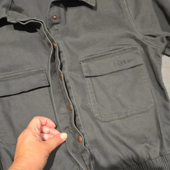 Rhythm Gray Long-Sleeve Romper - Picture 7 of 10